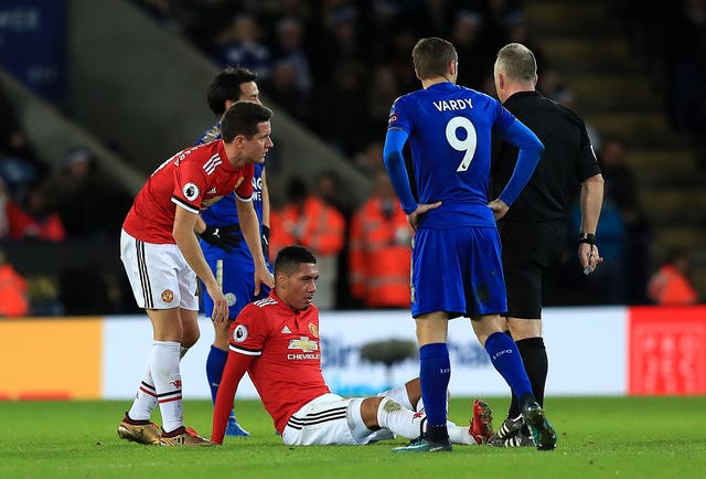 Chris Smalling picked up an injury against Leicester