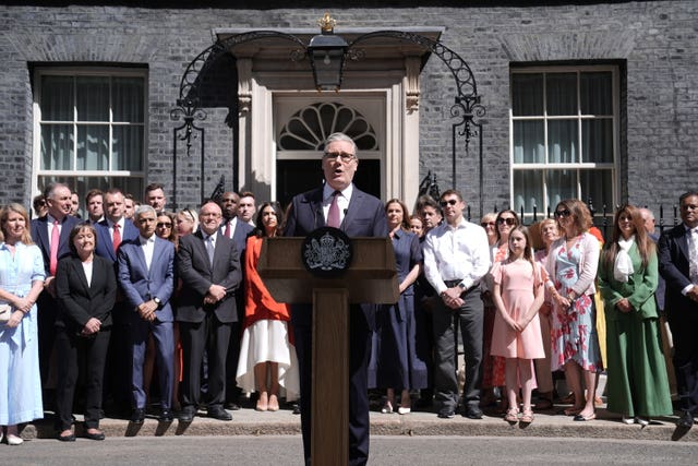 Sir Keir Starmer outside No 10