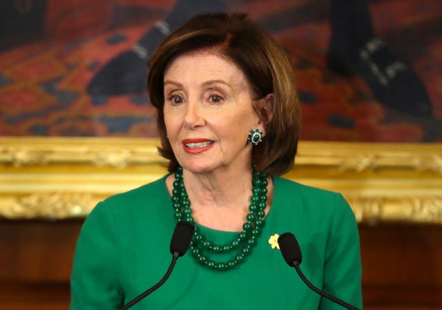 Nancy Pelosi (Niall Carson/PA)