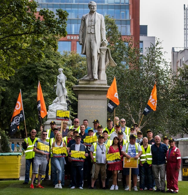 Protest at Belfast shipyard
