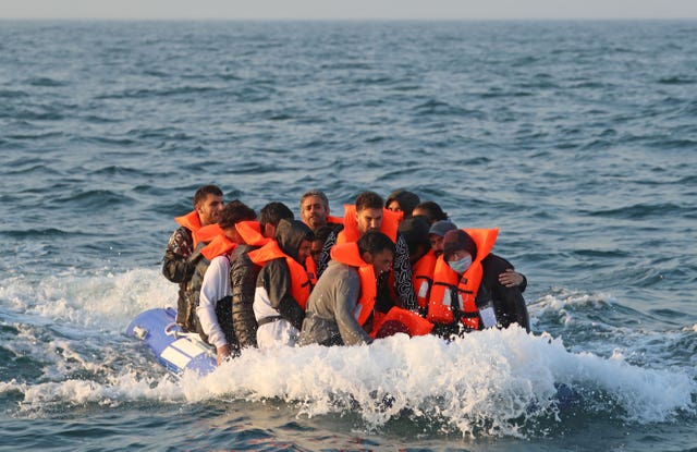 Migrants crossing the Channel
