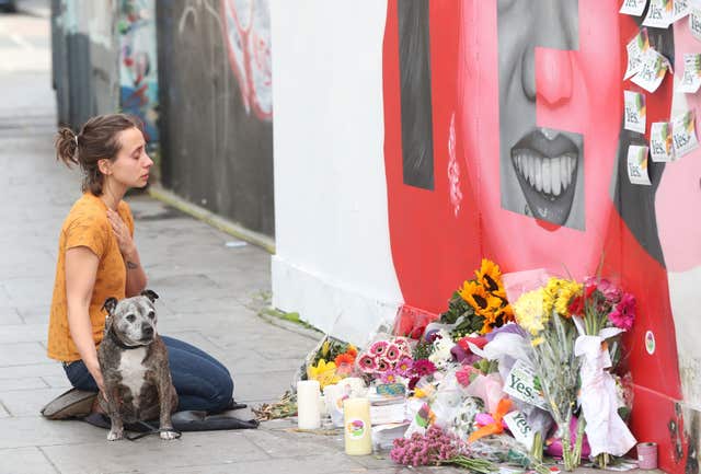 The mural became a focal point (Niall Carson/PA)