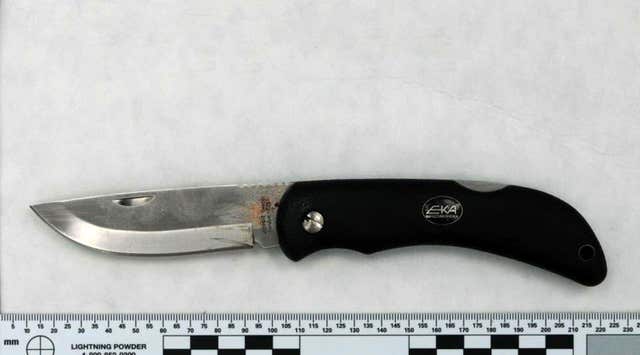 The murder weapon used by David Browning who  must serve at least 28 years in prison (Sussex Police/PA)