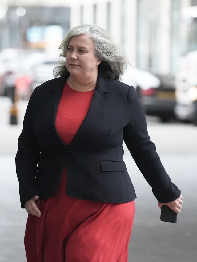Heidi Alexander arriving at BBC Broadcasting House in London