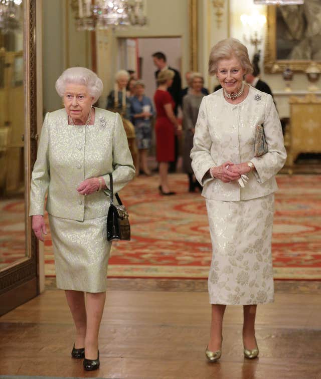 Queen Elizabeth II with her cousin Princess Alexandra (Yui Mok/PA)