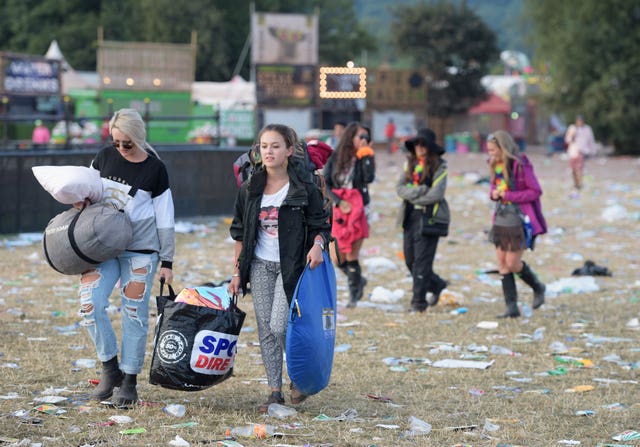 Glastonbury Festival Goers 2017 Departures