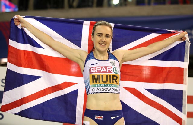 Laura Muir claimed her second of two gold medals at the European Indoor Championships by winning the 1500m on Sunday night