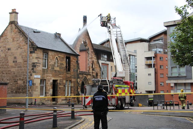 Glasgow church fire