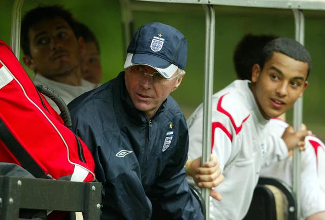 Sven-Goran Eriksson, left, with a fresh-faced Theo Walcott