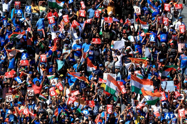 There was a sea of Indian blue at Old Trafford (Mike Egerton/PA)
