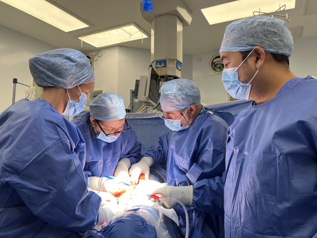 During Hugo's delivery