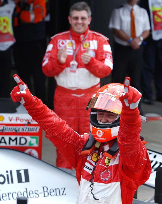 2004 saw Schumacher's final Silverstone win and the last of his record seven world titles.