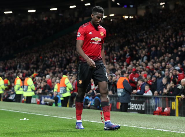 Paul Pogba was sent off late on at Old Trafford