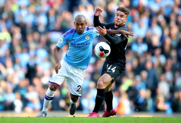 Fernandinho took over in defence
