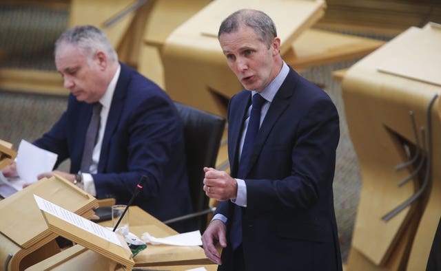 Michael Matheson in Holyrood