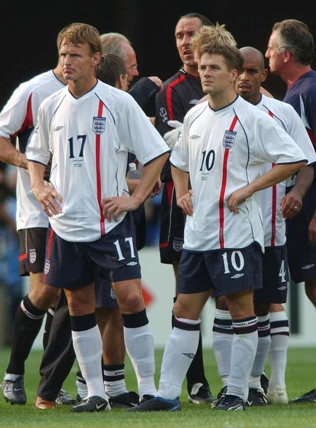 England's 2002 World Cup campaign ended with quarter-final defeat to Brazil on this day in 2002