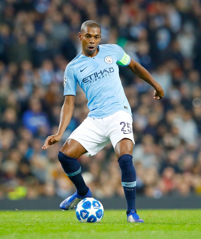Fernandinho will miss Manchester City's Champions League clash with Hoffenheim due to injury