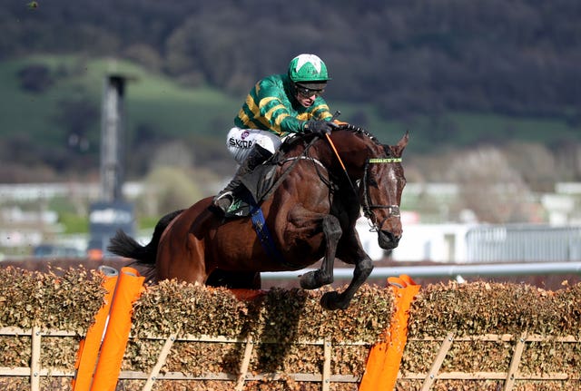 Espoir D’Allen and Mark Walsh on their way to Champion Hurdle glory