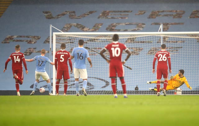 Kevin De Bruyne missed the resulting penalty 