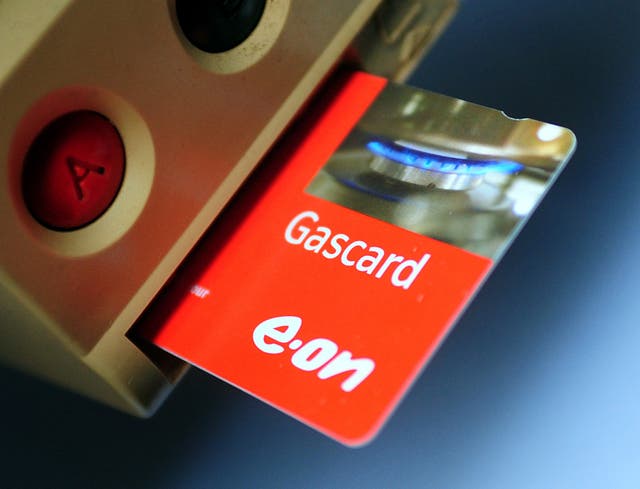 An E.ON prepayment card.
