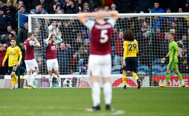 Mikel Arteta admits Turf Moor playing surface made life hard for Arsenal