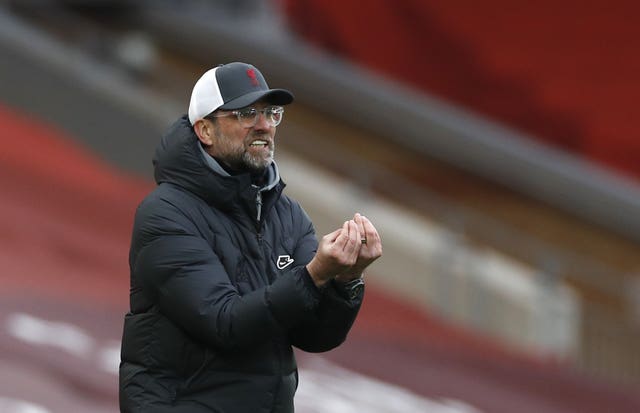 Liverpool manager Jurgen Klopp gestures on the touchline 