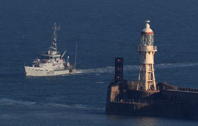 Border Force cutter the HMC Vigilant arrives in Dover