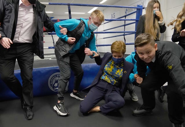 Nicola Sturgeon visit to drugs support group
