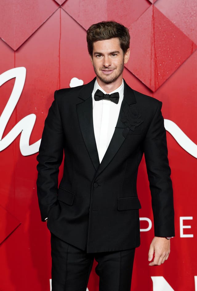Andrew Garfield wearing black tie