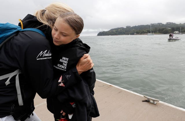 Greta Thunberg sails to the US