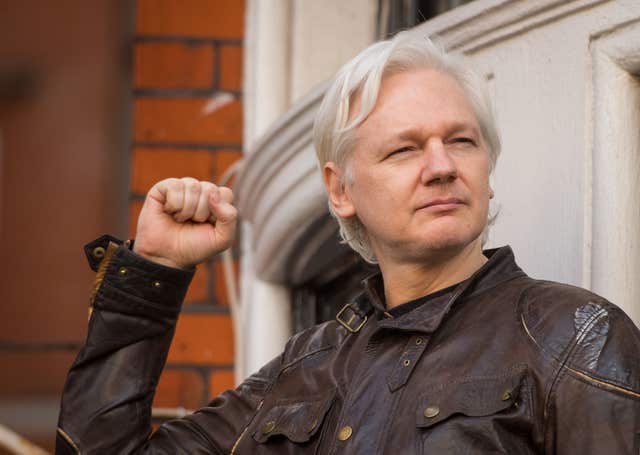 Julian Assange has been living at the Ecuadorian Embassy in London since 2012 (Dominic Lipinski/PA)