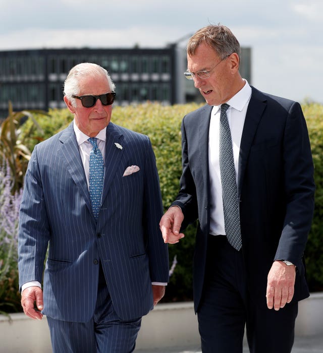 The Prince of Wales with Richard Gnodde, International chief executive of Goldman Sachs