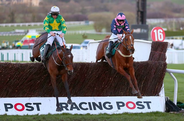 Le Breuil, right, could head back to the Cheltenham Festival next month ahead of an outing in the Randox Health Grand National (Nigel French/PA Images)