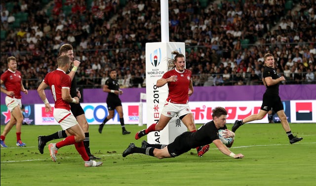 Beauden Barrett joined his two brothers in scoring against Canada