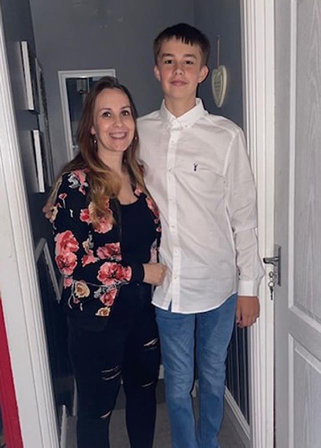 Leanne Ekland and her son Max Dixon