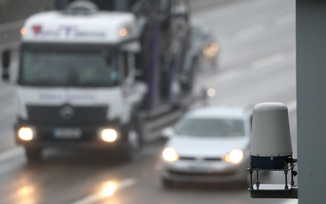 Vehicles pass a stopped vehicle detection radar sensor