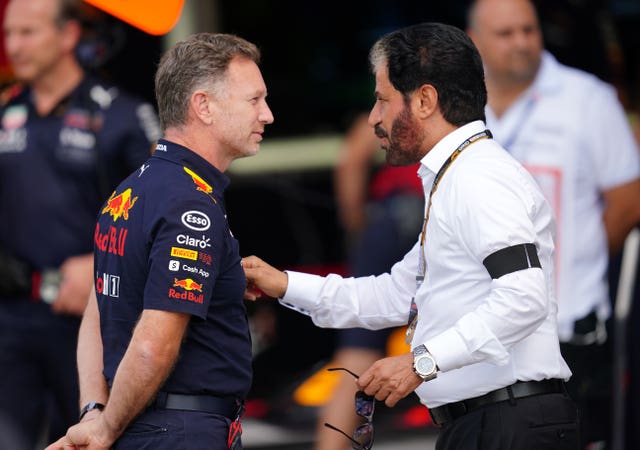 Christian Horner with FIA President Mohammed ben Sulayem
