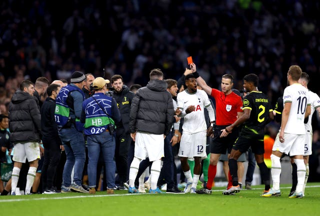 Conte was sent off at the end of last week's draw with Sporting Lisbon