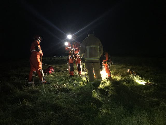 Rescue operation in Henfield, West Sussex