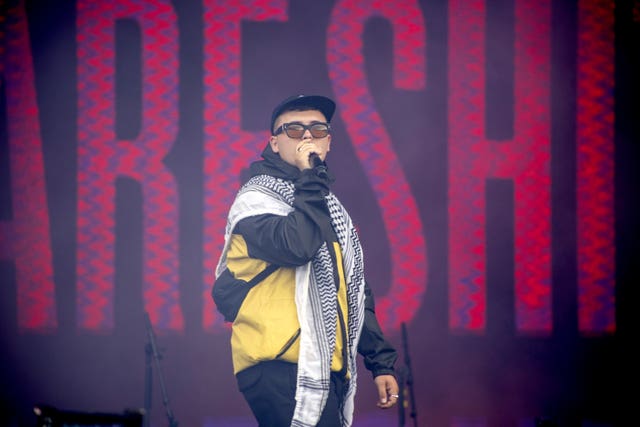 Liam Og O Hannaidh on stage at London’s Finsbury Park