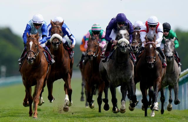 Jimi Hendrix (left) won the opening race at Haydock