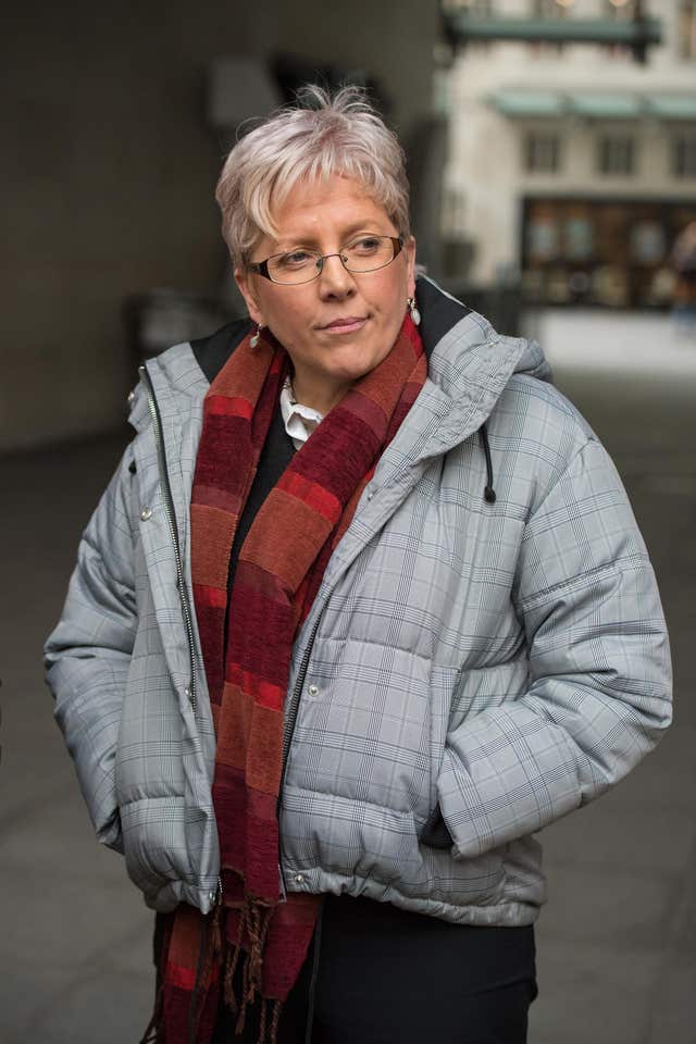 Carrie Gracie (Dominic Lipinski/PA)