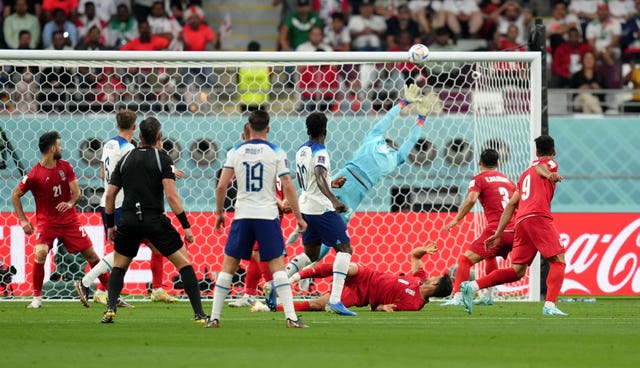 Bukayo Saka scores his second