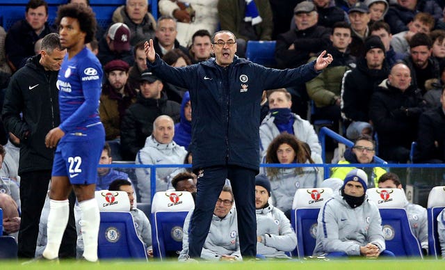 Maurizio Sarri is under increasing pressure as Chelsea boss 