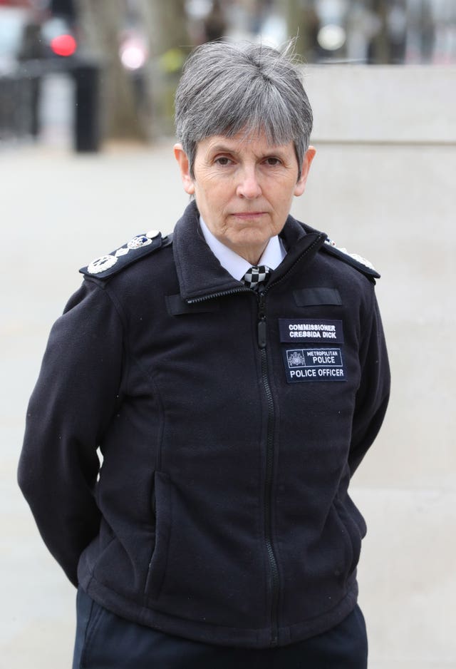 Metropolitan Police and Commissioner Dame Cressida Dick