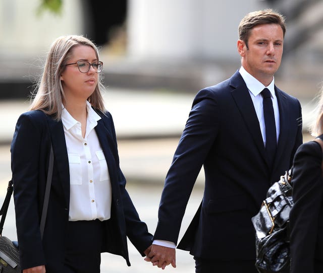 Liam Rosney with his wife Victoria