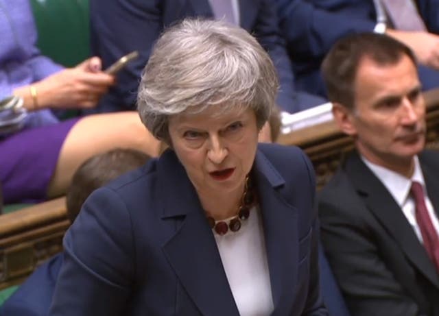 Prime Minister Theresa May speaks during Prime Minister’s Questions