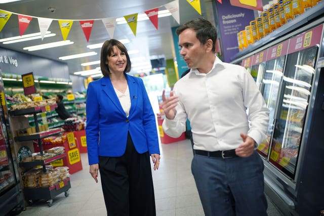 Rachel Reeves with Richard Walker during the 2024 general election campaign