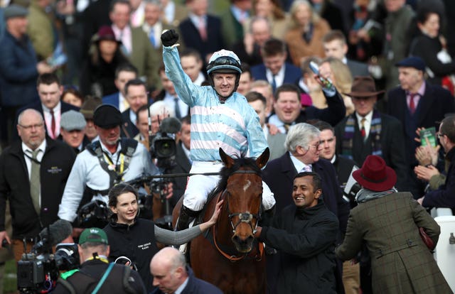 Summerville Boy and Noel Fehily return after winning the Supreme Novices' Hurdle