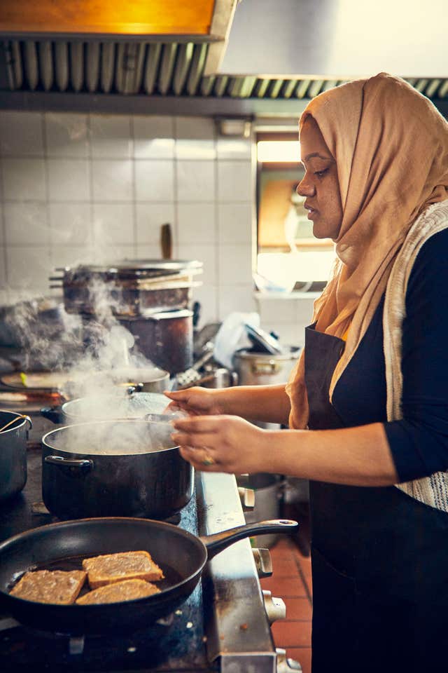 Munira Mahmud cooking
